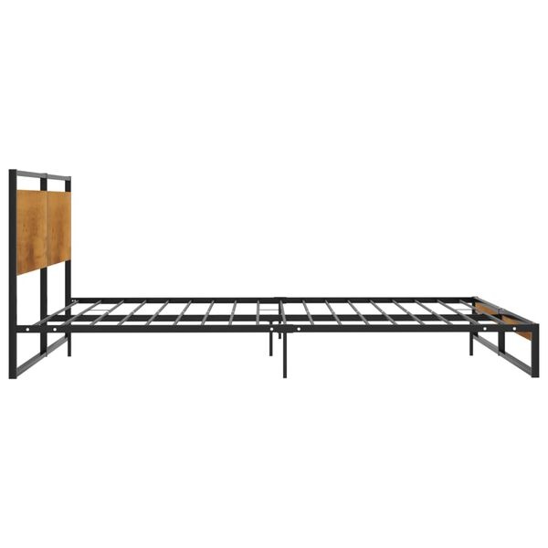 Metalowa rama łóżka 140x200 cm czarna - 82% taniej