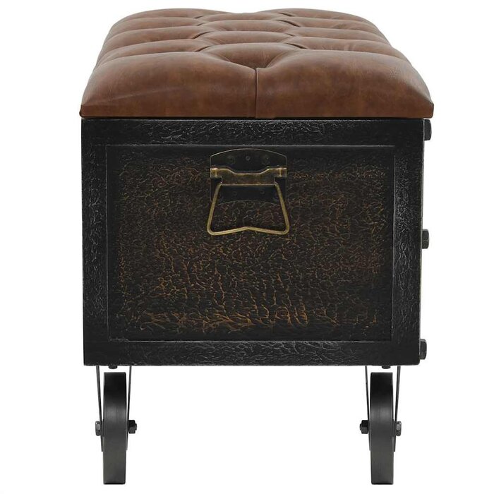 Vidaxl Ławka ze schowkiem walizka vintage 80,5x41x50 cm - 70% taniej