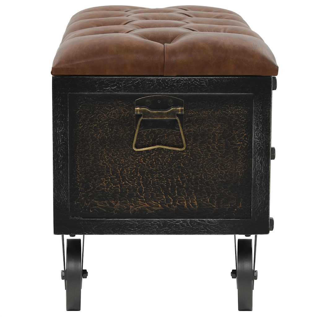 Vidaxl Ławka ze schowkiem walizka vintage 80,5x41x50 cm - 70% taniej