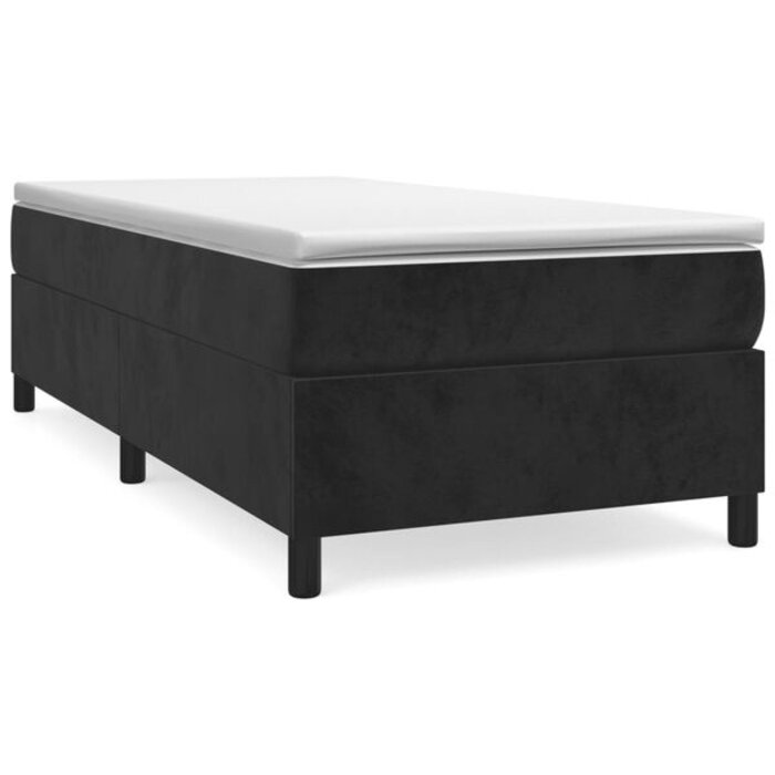 Vidaxl Aksamitna rama łóżka 90x190 cm czarna - 63% taniej