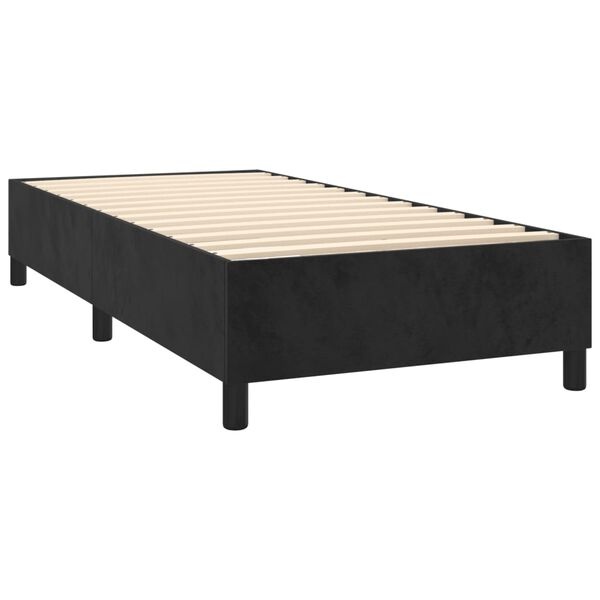Vidaxl Aksamitna rama łóżka 90x190 cm czarna - 63% taniej