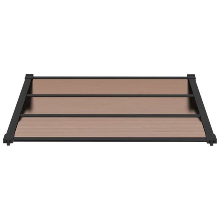 Vidaxl Zadaszenie nad drzwi 122x90 cm czarne - 55% taniej