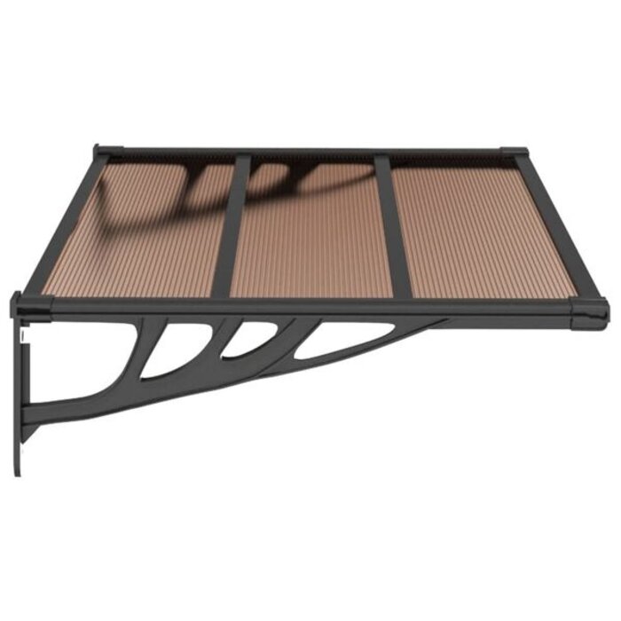 Vidaxl Zadaszenie nad drzwi 122x90 cm czarne - 55% taniej