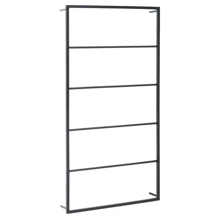 Vidaxl Stojak na ręczniki stalowy czarny 60x10x116 cm - 63% taniej