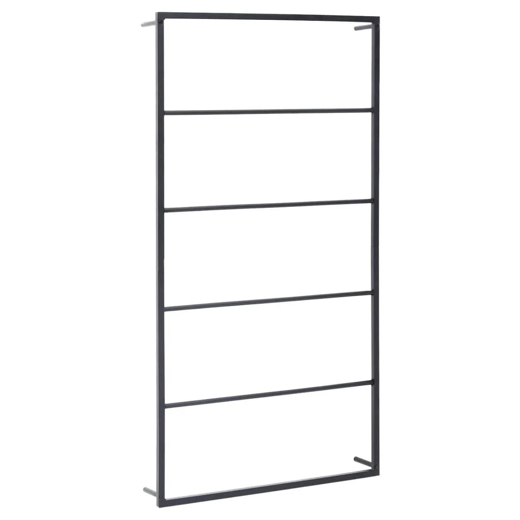 Vidaxl Stojak na ręczniki stalowy czarny 60x10x116 cm - 63% taniej