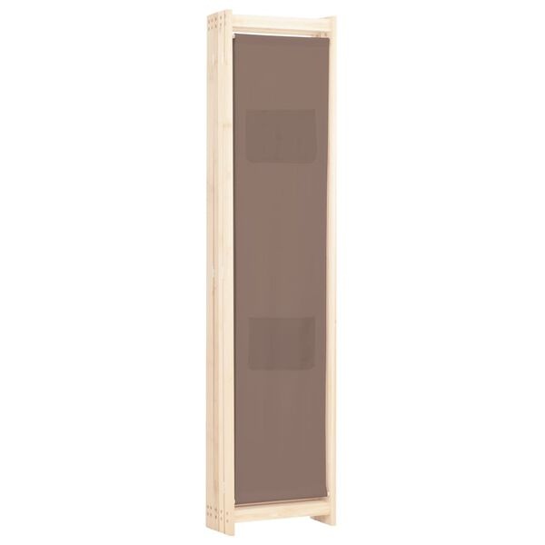 Vidaxl 5-panelowy parawan pokojowy 200x170 cm brązowy - 76% taniej