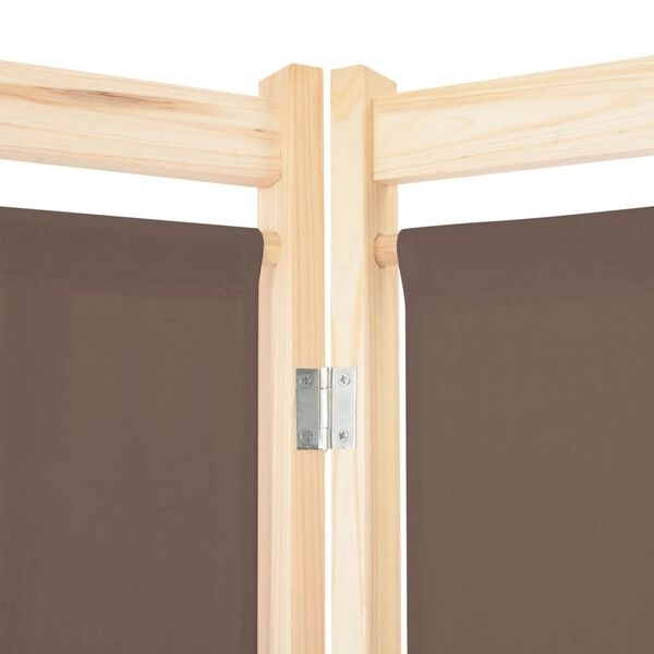 Vidaxl 5-panelowy parawan pokojowy 200x170 cm brązowy - 76% taniej