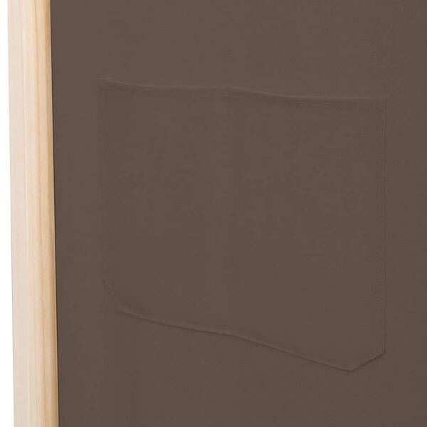 Vidaxl 5-panelowy parawan pokojowy 200x170 cm brązowy - 76% taniej