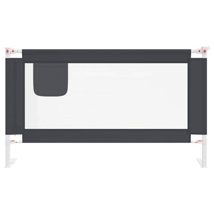 Vidaxl Barierka ochronna do łóżka dziecięcego 140x25 cm ciemnoszara - 62% taniej