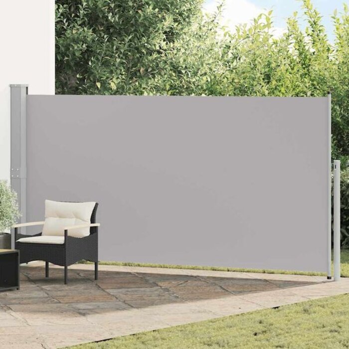 Vidaxl Wysuwana osłona boczna 160x500 cm szara - 71% taniej