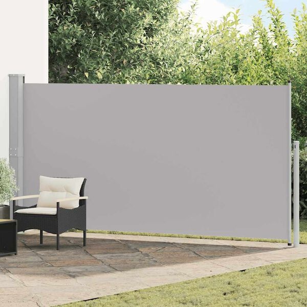 Vidaxl Wysuwana osłona boczna 160x500 cm szara - 71% taniej