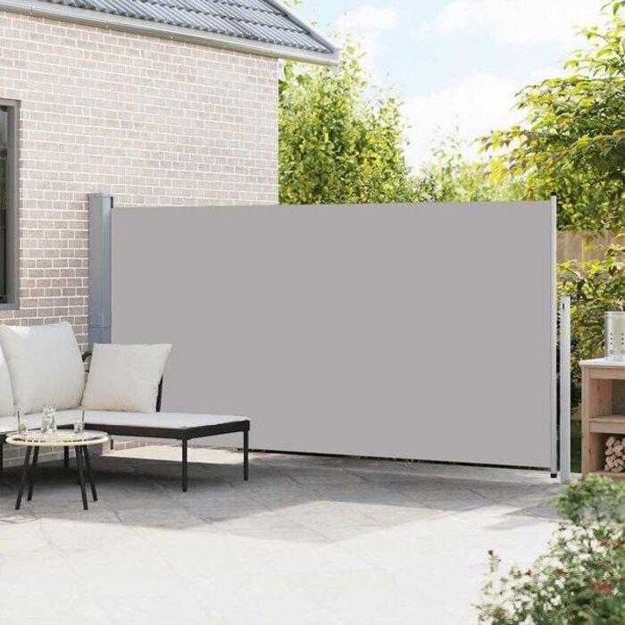 Vidaxl Wysuwana osłona boczna 160x500 cm szara - 71% taniej