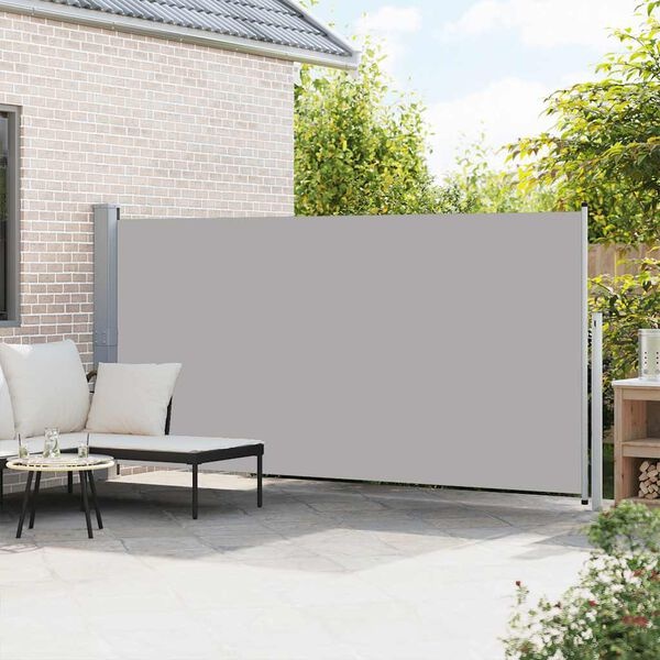 Vidaxl Wysuwana osłona boczna 160x500 cm szara - 71% taniej