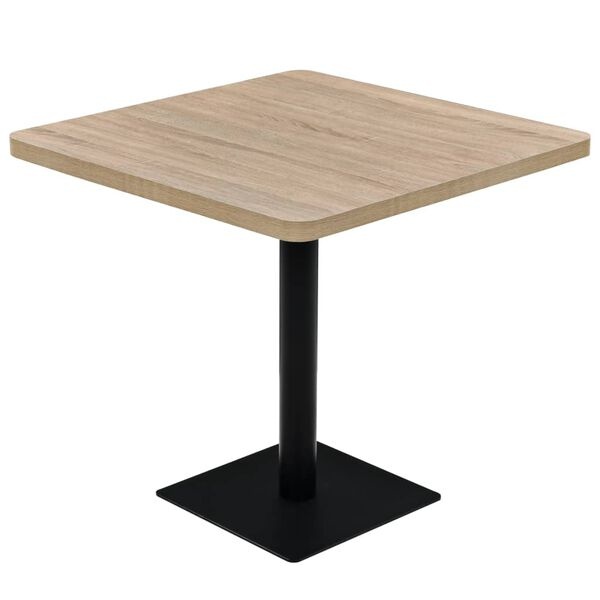 Vidaxl Stolik bistro kwadratowy 80x80x75 cm, dębowy - 79% taniej