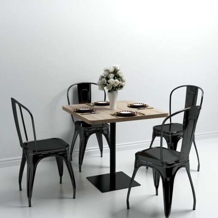 Vidaxl Stolik bistro kwadratowy 80x80x75 cm, dębowy - 79% taniej