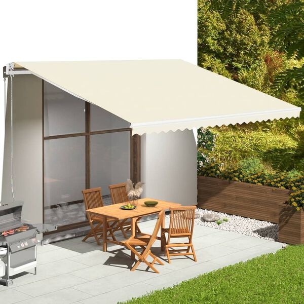 Vidaxl Tkanina wymienna do markizy 5x3,5 m kremowa - 73% taniej