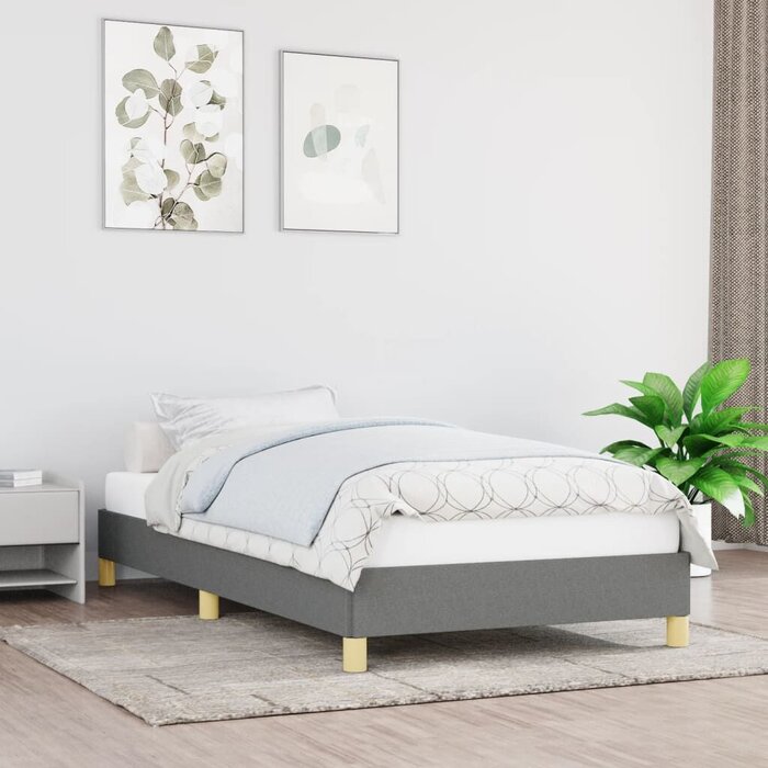 Vidaxl Elegancka rama łóżka 90x200 cm, ciemnoszara - 72% taniej