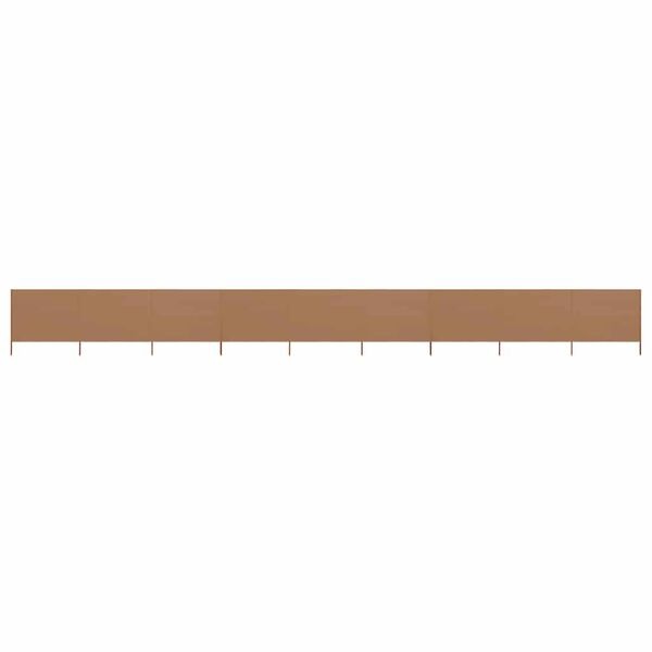 Vidaxl Parawan plażowy 1200x160 cm, taupe - 72% taniej