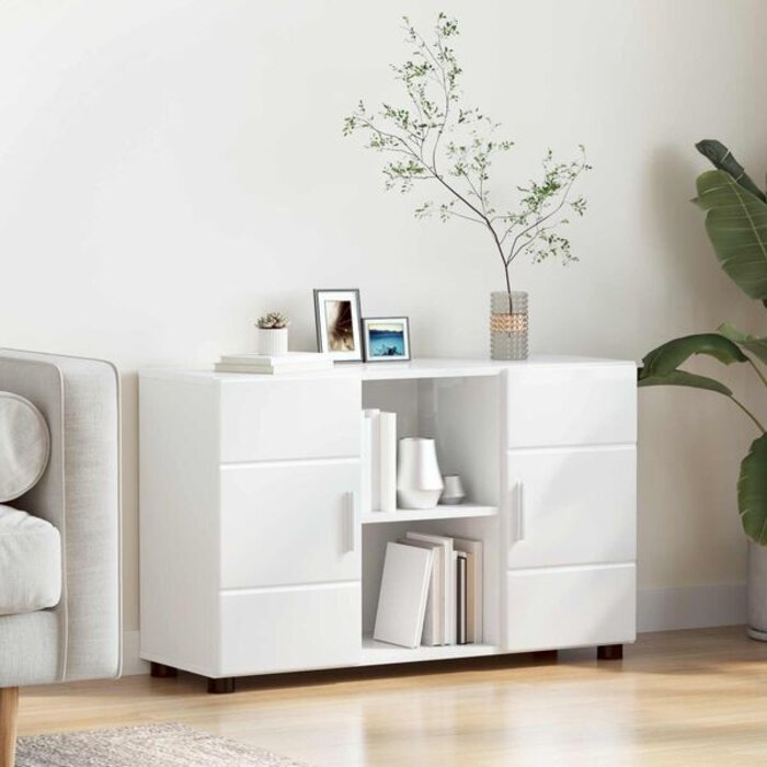 Vidaxl Nowoczesna komoda biały połysk 88,5x55,5cm - 73% taniej