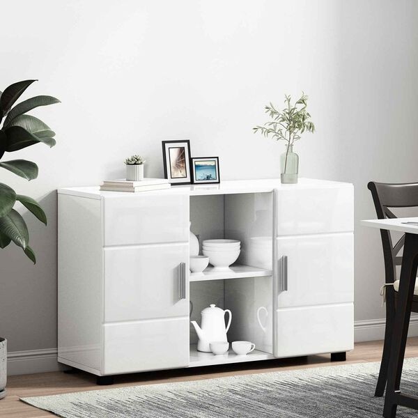 Vidaxl Nowoczesna komoda biały połysk 88,5x55,5cm - 73% taniej