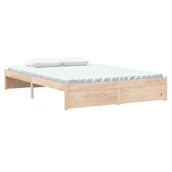 Vidaxl Rama łóżka 140x200 cm z litego drewna - 67% taniej