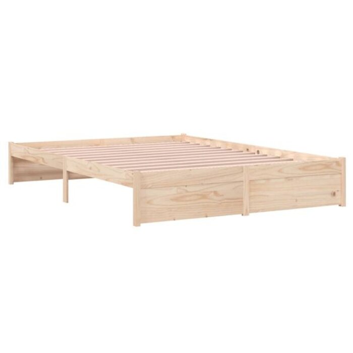 Vidaxl Rama łóżka 140x200 cm z litego drewna - 67% taniej