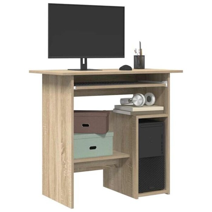 Vidaxl Biurko komputerowe 80x45x74 cm, dąb sonoma - 72% taniej