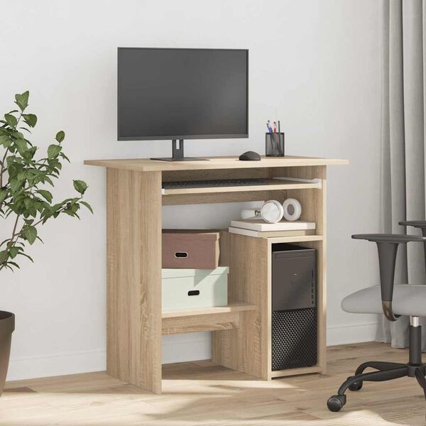 Vidaxl Biurko komputerowe 80x45x74 cm, dąb sonoma - 72% taniej