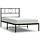 Metalowa rama łóżka z zagłówkiem 75x190 cm czarna - 73% taniej