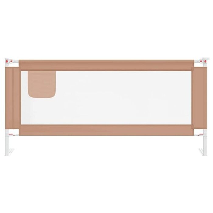 Vidaxl Barierka ochronna do łóżka 200x25 cm taupe - 72% taniej