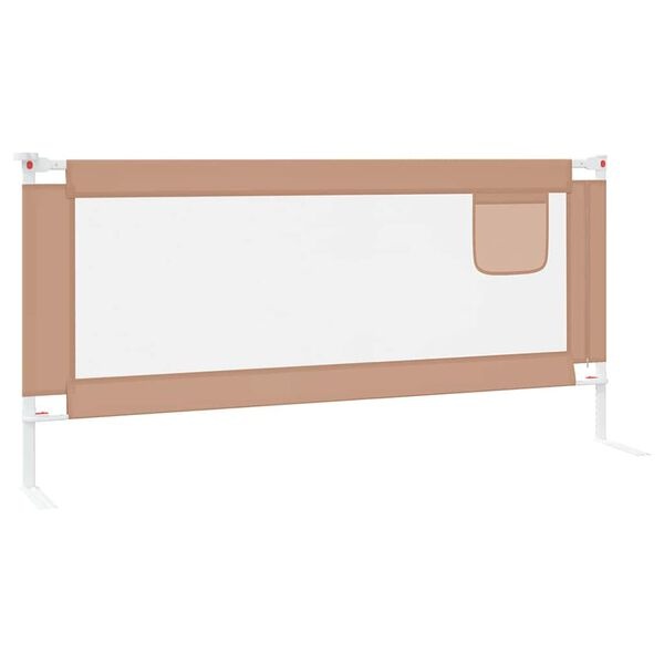 Vidaxl Barierka ochronna do łóżka 200x25 cm taupe - 72% taniej