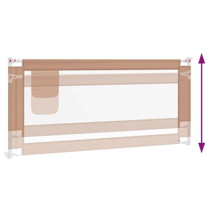 Vidaxl Barierka ochronna do łóżka 200x25 cm taupe - 72% taniej