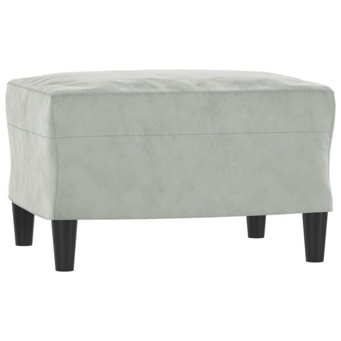 Vidaxl Podnóżek welurowy 60x50x41 cm jasnoszary - 68% taniej