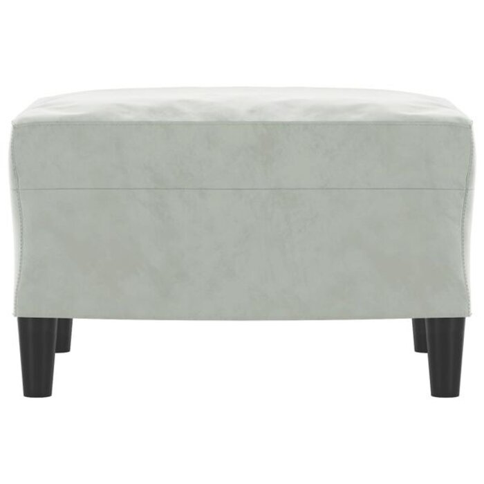 Vidaxl Podnóżek welurowy 60x50x41 cm jasnoszary - 68% taniej