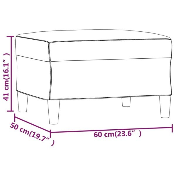Vidaxl Podnóżek welurowy 60x50x41 cm jasnoszary - 68% taniej