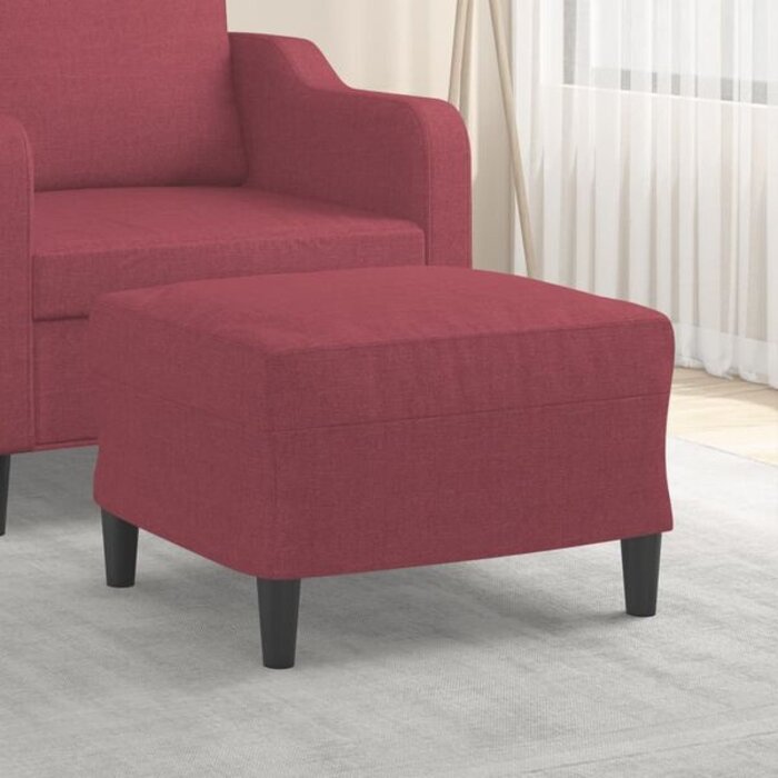 Vidaxl Winnoczerwony podnóżek tapicerowany 60x50x41 cm - 70% taniej