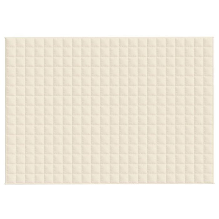 Vidaxl Koc obciążeniowy 155x220 cm 7 kg jasnokremowy - 71% taniej