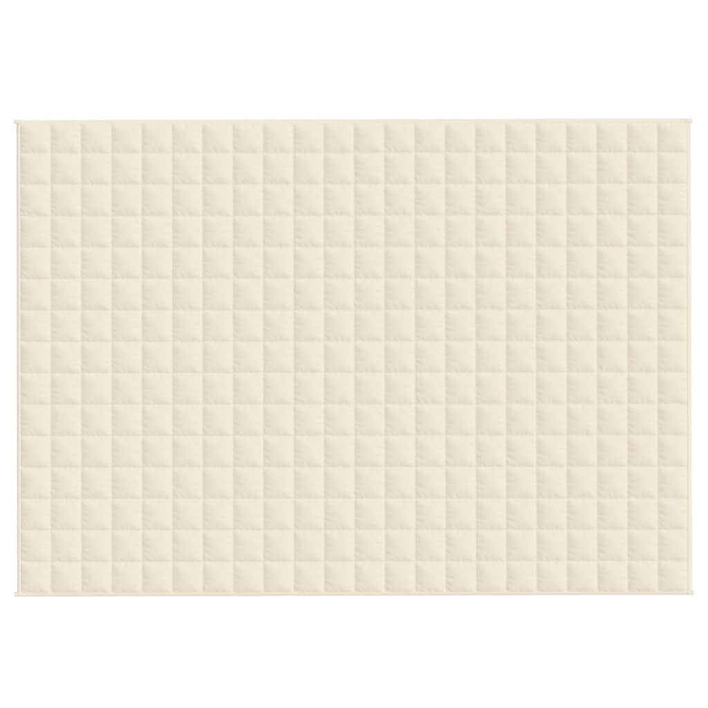 Vidaxl Koc obciążeniowy 155x220 cm 7 kg jasnokremowy - 71% taniej