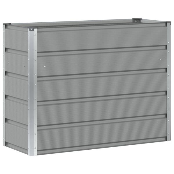 Vidaxl Stalowa doniczka stojąca 100x40x75 cm jasnoszara - 76% taniej