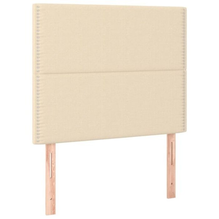 Vidaxl Zestaw 2 zagłówków do łóżka kremowe 100x88 cm - 73% taniej