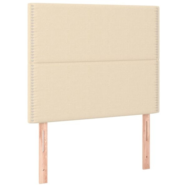 Vidaxl Zestaw 2 zagłówków do łóżka kremowe 100x88 cm - 73% taniej