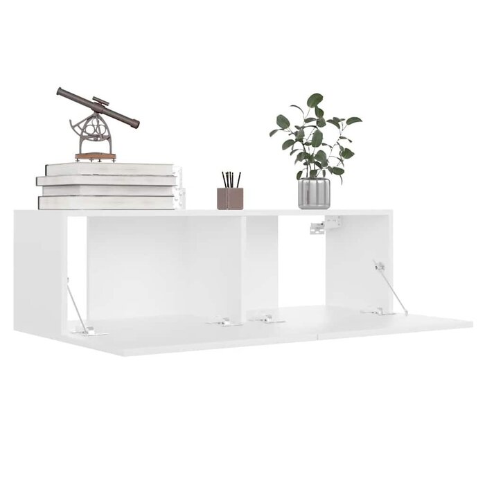 Vidaxl Nowoczesna szafka RTV wisząca 100x30 cm biała - 73% taniej