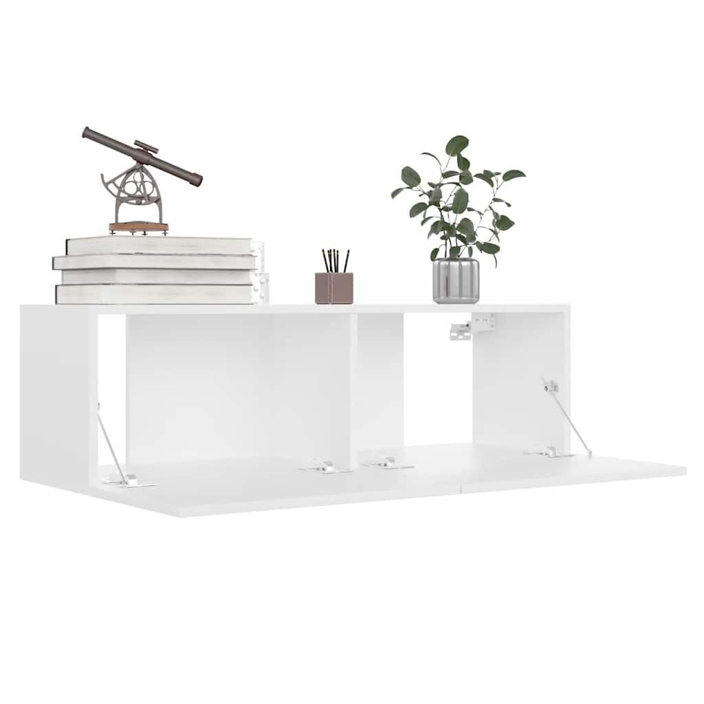 Vidaxl Nowoczesna szafka RTV wisząca 100x30 cm biała - 73% taniej