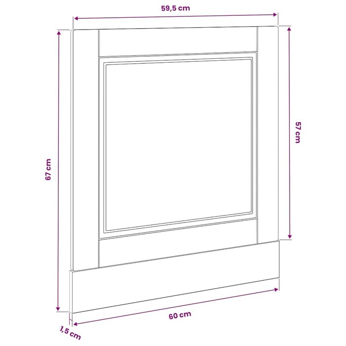 Vidaxl Panel frontowy do zmywarki Porto Dąb Sonoma 60x67cm - 63% taniej