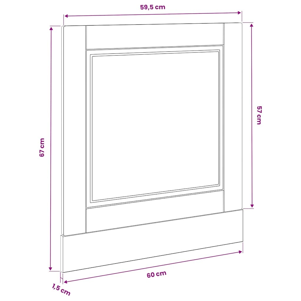 Vidaxl Panel frontowy do zmywarki Porto Dąb Sonoma 60x67cm - 63% taniej