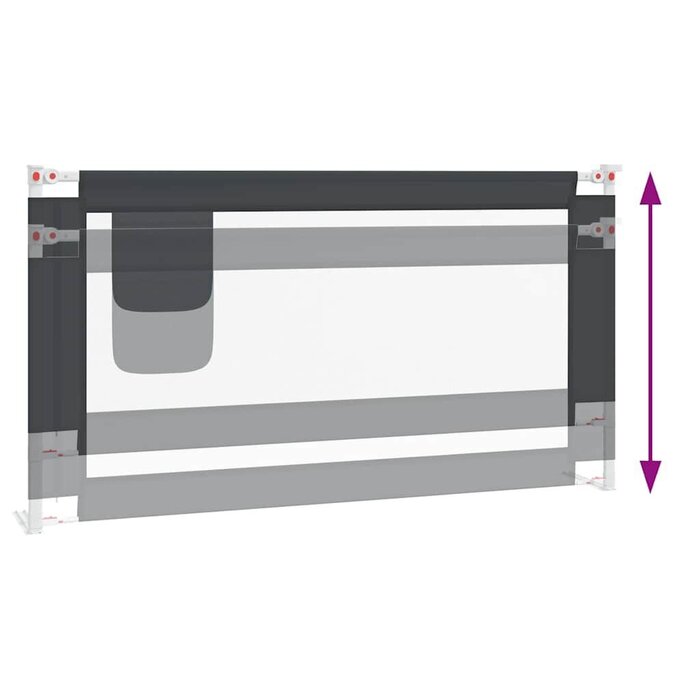 Vidaxl Barierka ochronna do łóżka 160x25 cm - ciemnoszara - 70% taniej