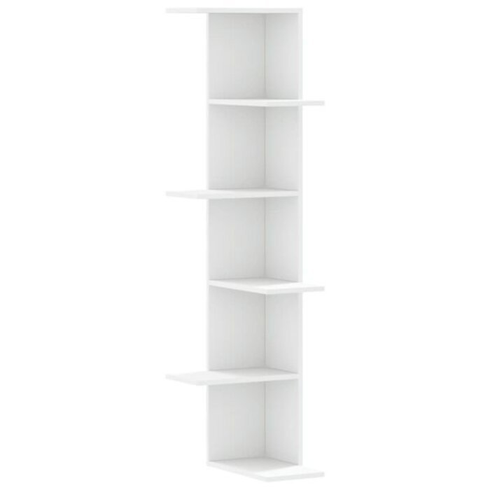 Vidaxl Narożny regał ścienny 36,5x140 cm biały - 74% taniej