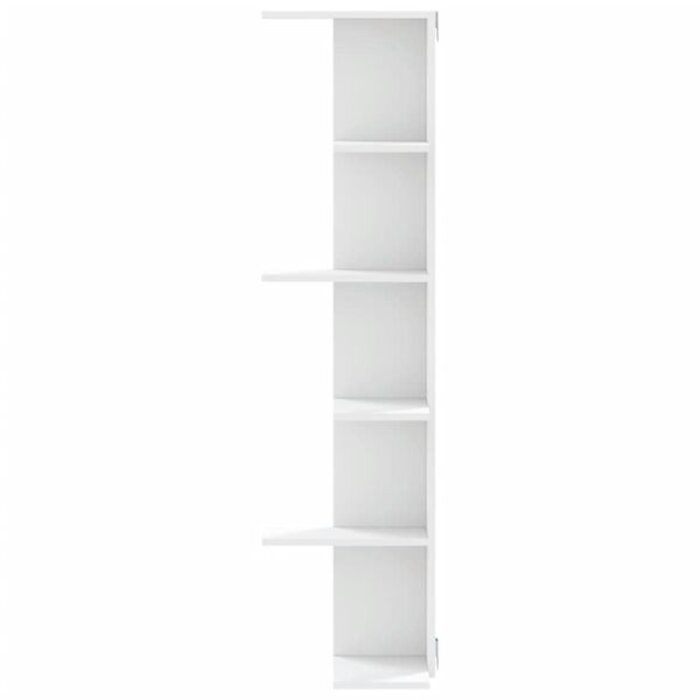 Vidaxl Narożny regał ścienny 36,5x140 cm biały - 74% taniej