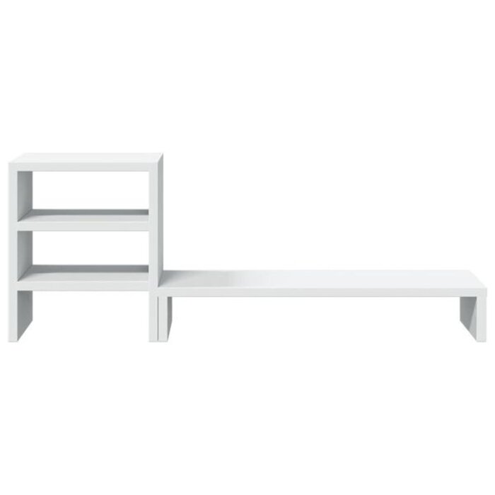 Vidaxl Podstawka pod monitor z organizerem, biała 80x20x30 cm - 64% taniej