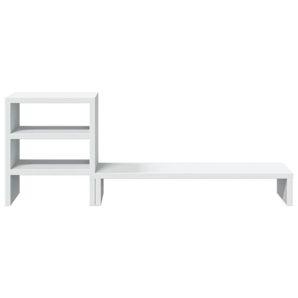Vidaxl Podstawka pod monitor z organizerem, biała 80x20x30 cm - 64% taniej